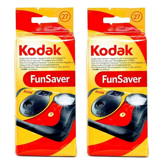 Kodak 35mm One-Time-Use ISO-800 Disposable Camera w/ Flash (27 Exp, 2 Pack) (International Version)