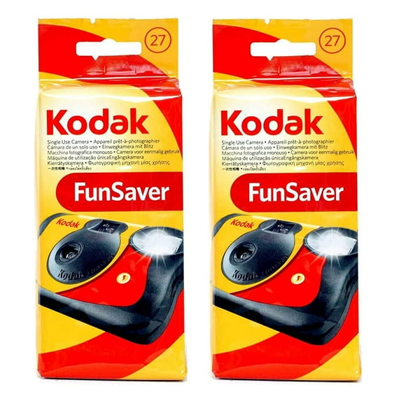 Kodak 35mm One-Time-Use ISO-800 Disposable Camera w/ Flash (27 Exp, 2 Pack) (International Version)