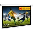 thumbnail image 1 of Kodak 60" Manual Pull Down Projector Screen, Large 16:9 Retractable Projector Screen, 1 of 9