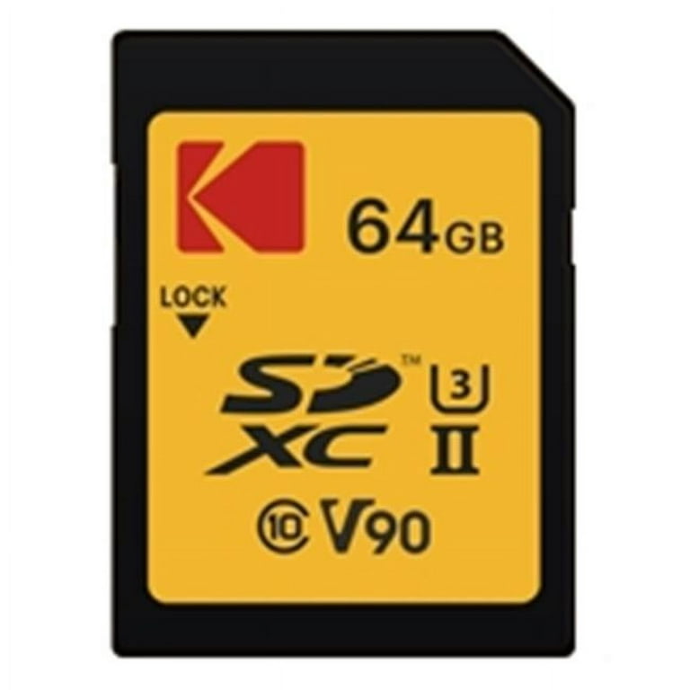 Kodak 64 GB UHS-II U3 V90 CL10 SD Memory Card 