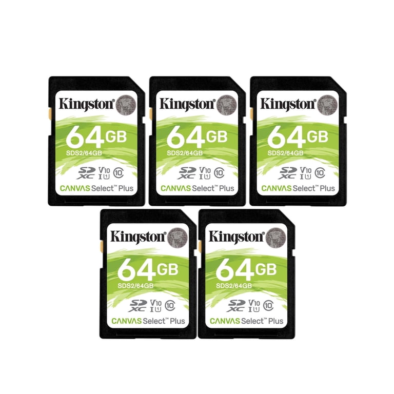 Kingston 64GB Canvas Select Plus SD Card, Class 10 UHS-I U1, 5