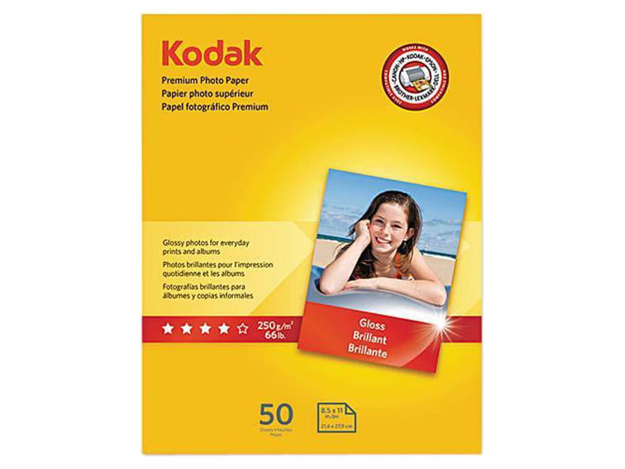 Kodak photo paper 8.5 x 11 matte, 100 count 39 lb - 145 g/m READ