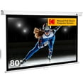 thumbnail image 1 of Kodak 80" Manual Pull Down Projector Screen, Large 16:9 Retractable Projector Screen, 1 of 9