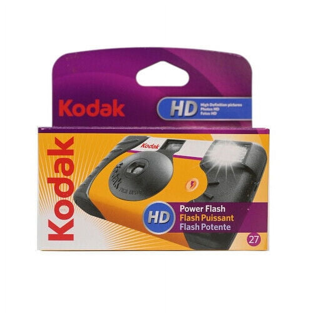 Kodak Power Flash Disposable Camera 2-Pack - 800 ISO 35mm Film With Flash, 27 Exposures Each