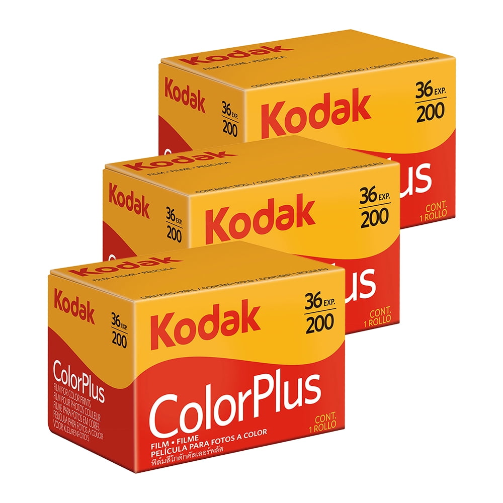 Kodak ColorPlus 200 Color Negative Film ISO 200 35mm Roll Film 36 Exposures  3 Pk - Walmart.com