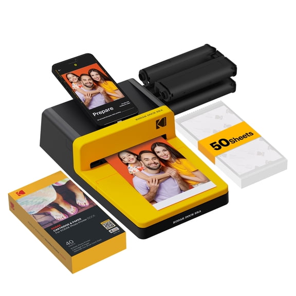 Kodak Dock ERA Instant Photo Printer cartridge bundle, 4x6 inches (printer + 50 sheets)