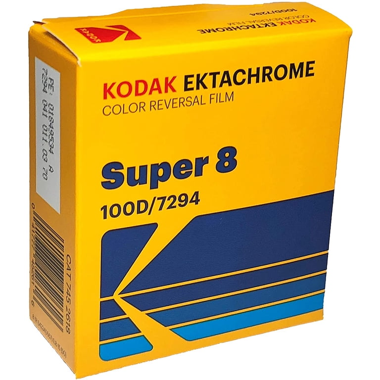 Kodak Ektachrome 100D Color Transparency Film, Super 8, 50' Roll