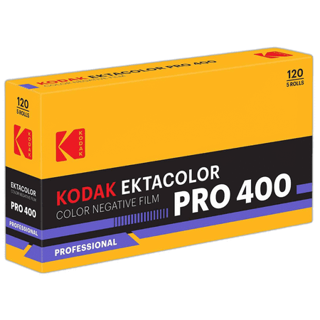 Kodak Ektacolor Pro 400 Color Negative Film, 120 Roll Film, 5-Pack