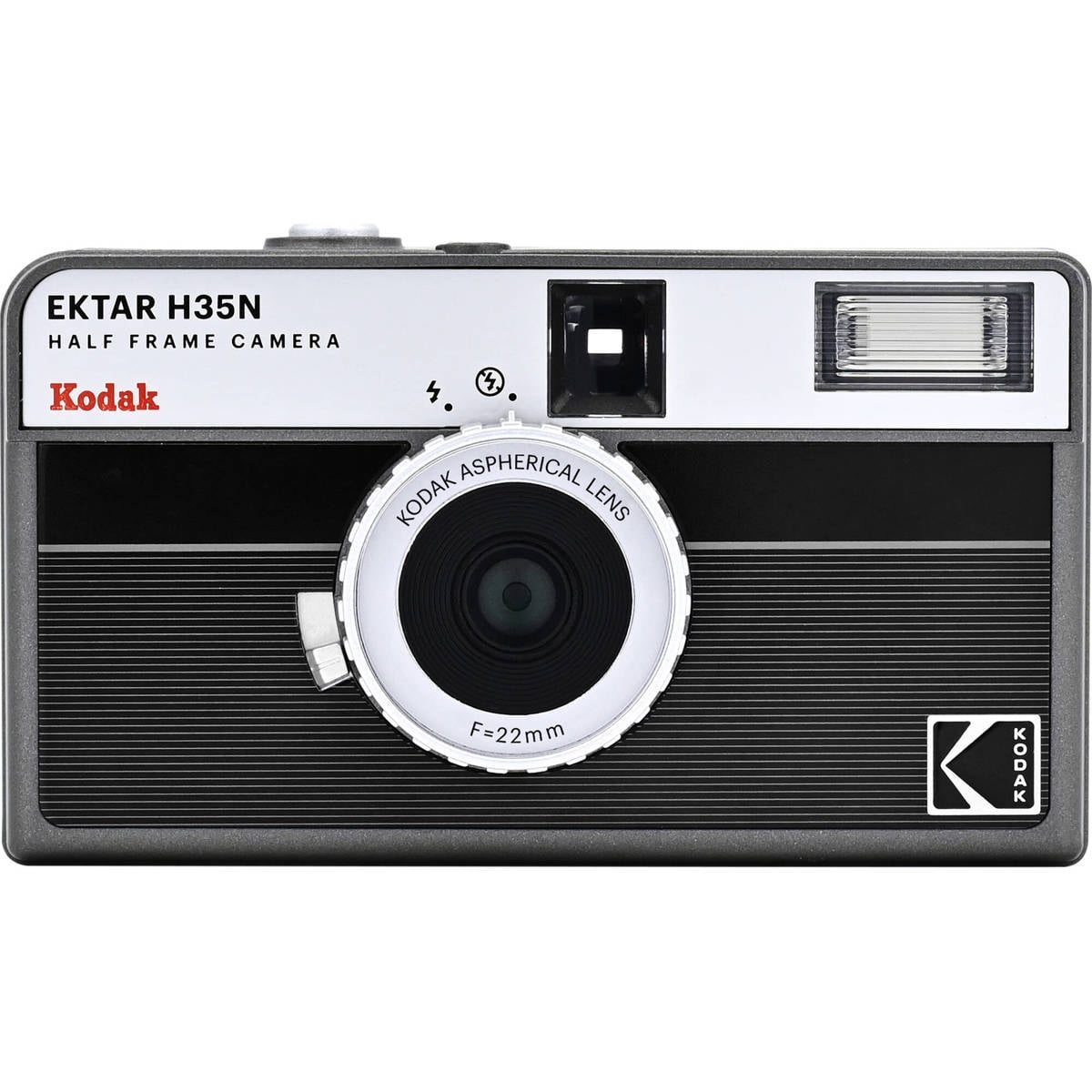 Kodak Ektar H35N 35 mm Half Frame Film Camera, Striped Black