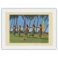 thumbnail image 1 of Kodak Hula Show - Waikiki Hawaii - Vintage Hawaiian Hula Dancers c.1950s - Japanese Unryu Rice Paper Art Print 24 x 32 in, 1 of 4