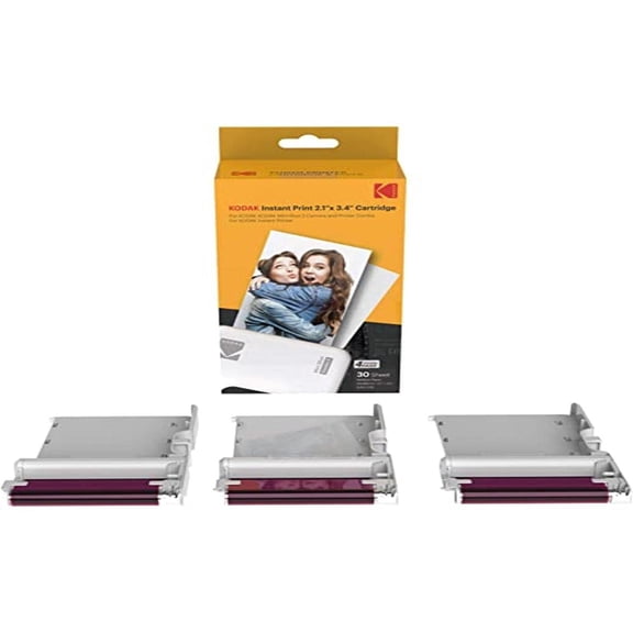 Kodak ICRG-230 4PASS Printer Cartridges with Laminate Process Cartridge for Mini 2, 30 Pack