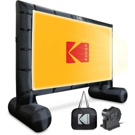Kodak Giant Inflatable Projector Screen, 14.5 ft. Blow Up Projector Screen with Pump and Case