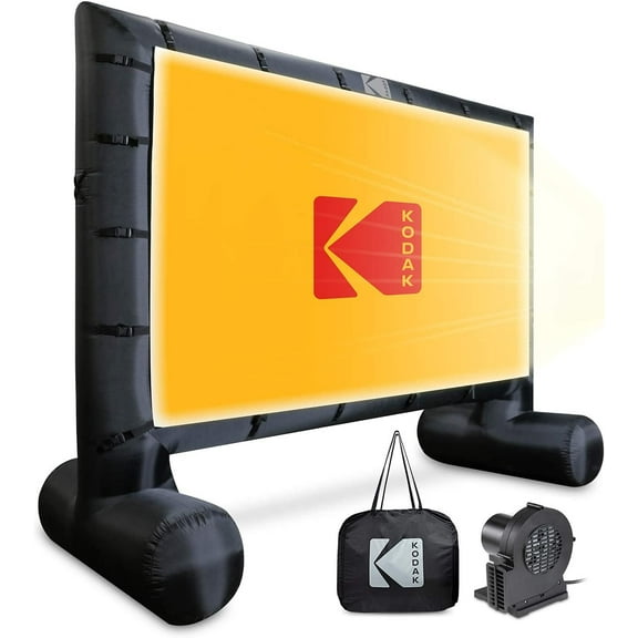 Kodak Giant Inflatable Projector Screen, 14.5 ft. Blow Up Projector Screen with Pump and Case