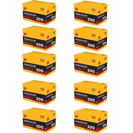 Kodak Kodacolor 200 Color Negative 35mm Film, 36 Exposure, 10 Pack