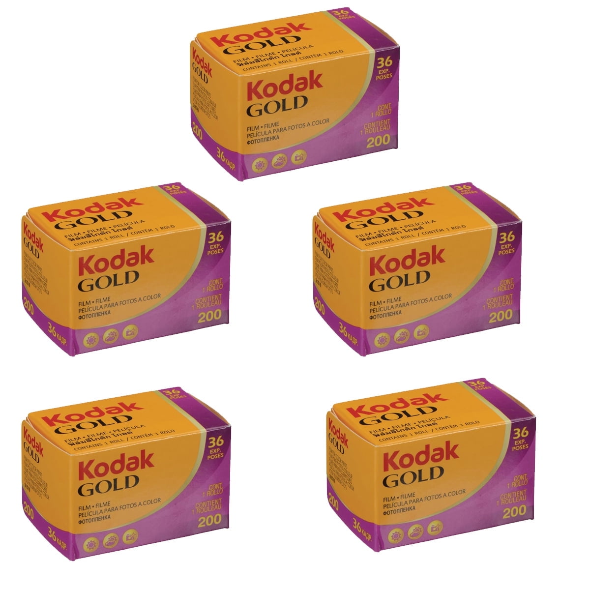 Kodak Kodacolor Gold 200 35mm Color Negative Roll Film, 200 ISO