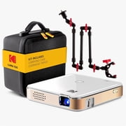 Kodak Luma 150 Pico Projector, Rechargeable Ultra Mini Projector with Overhead Tripod & Case White