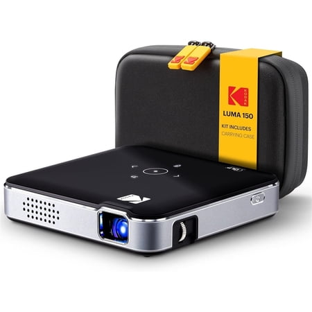 Kodak Luma 150 Pico Projector, Rechargeable Ultra Mini Projector with Travel Case (Black)