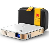Kodak Luma 150 Pico Projector, Rechargeable Ultra Mini Projector with Travel Case (White)