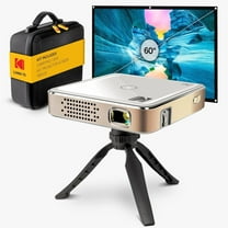 Kodak Luma 75 Ultra Mini Projector, Portable Pico Projector with 60" Screen, Tripod & Case (White)
