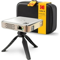 Kodak Luma 75 Ultra Mini Projector, Portable Pico Projector with Carrying Case & Tripod (White)