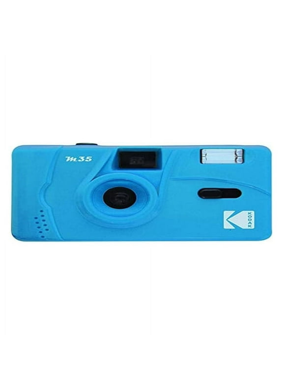 Kodak M35 35mm Film Camera - Focus Free, Reusable, Built in Flash, Easy to Use (Cerulean Blue)