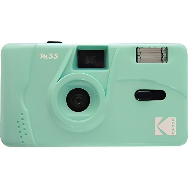 Kodak M35 35mm Film Camera (Mint Green) - Focus Free, Reusable, Built in Flash, Easy to Use
