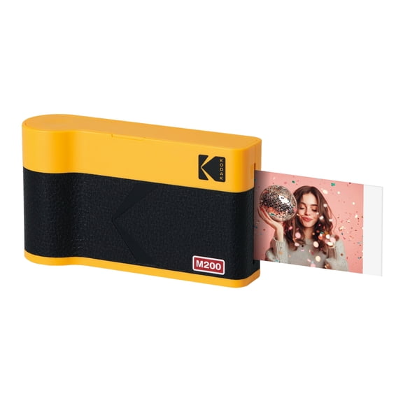 Kodak Mini 2 ERA Photo Printer, Yellow, 2.1x3.4 inches (printer 8 sheets)