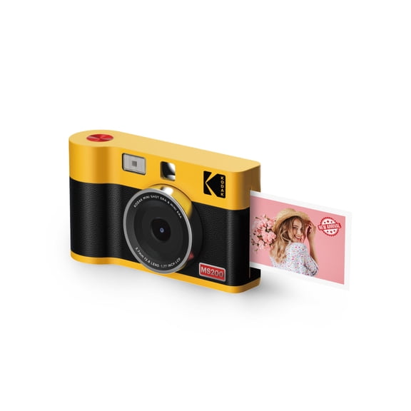 Kodak Mini Shot 2 ERA 2-in-1 instant camera-printer, 2.1x3.4 inches, yellow (camera + 8 sheets)