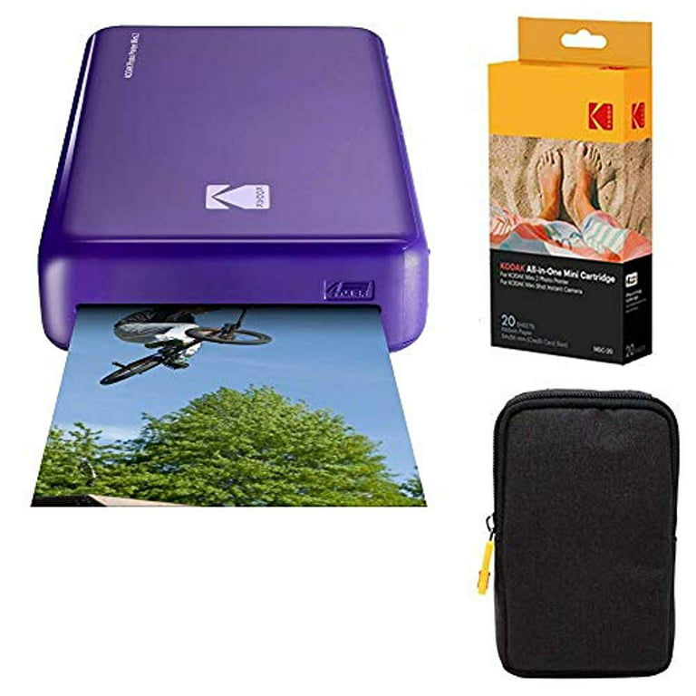 Kodak Step Mobile Instant Photo Printer, Portable Zink 2x3 Mini Printer,  Purple