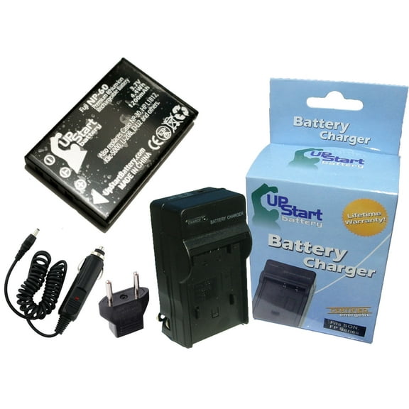 Kodak P712 Battery and Charger with Car Plug and EU Adapter - Replacement for Kodak KLIC-5000 Digital Camera Batteries and Chargers (1200mAh, 3.7V, Lithium-Ion)