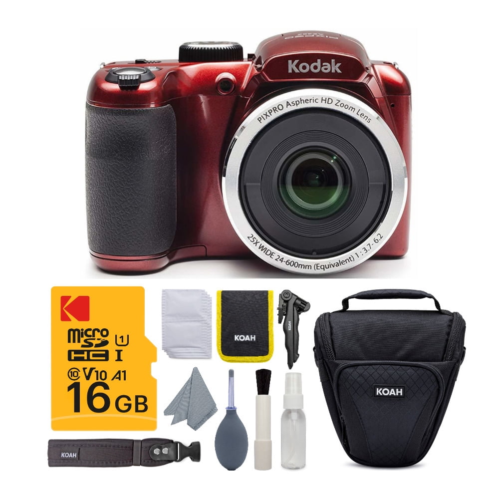 Kodak PIXPRO AZ252 Astro Zoom 16MP Digital Camera (Red) w/ 16GB SD