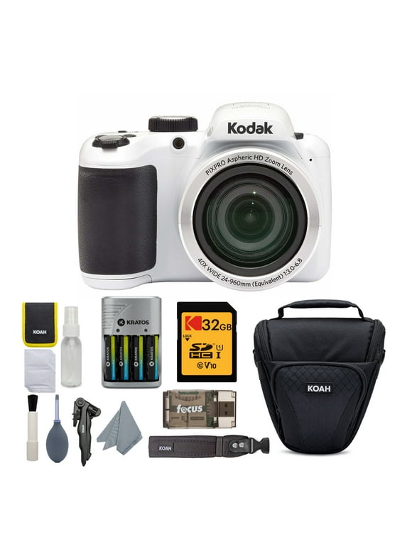 Kodak PIXPRO AZ252 Bundle - 16MP Digital Camera With 25x Zoom, 32GB Card & Case