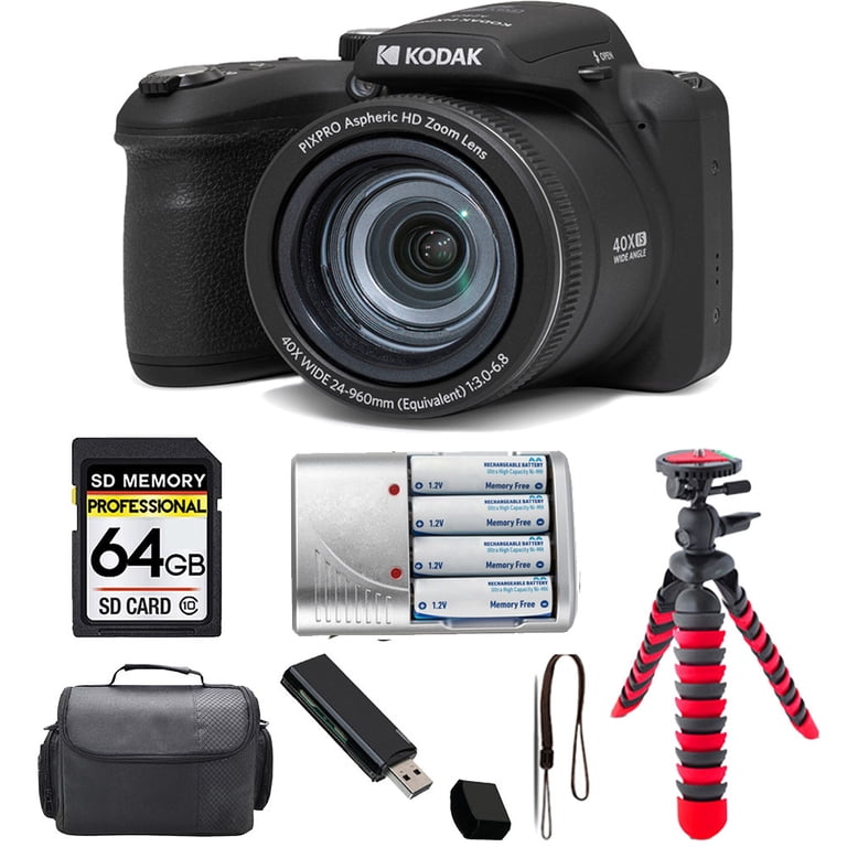 Kodak PIXPRO AZ405 Point Photo Zoom Digital Camera (Black) +