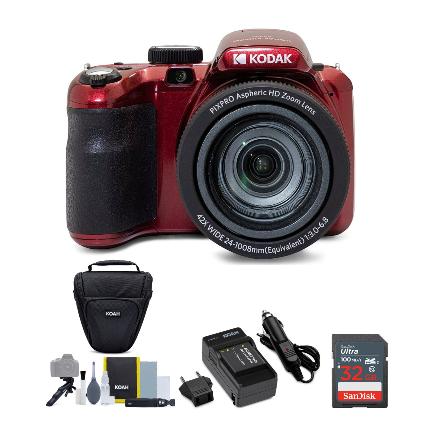 Kodak PIXPRO AZ425 Astro Zoom Digital Camera Bundle, Easy Shoot, 32GB