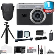 Kodak PIXPRO C1 Compact Digital Camera Black + 32GB + Tripod+ LED Light- ULTIMATE Kit