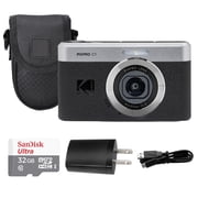 Kodak PIXPRO C1 Compact Digital Camera Black + 32GB Memory Card + Case