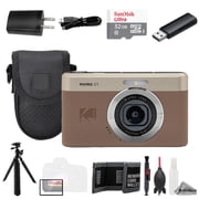Kodak PIXPRO C1 Compact Digital Camera Brown + 32GB + Tripod + Cleaning Kit- Value Kit