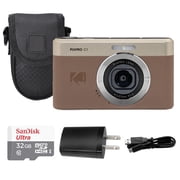 Kodak PIXPRO C1 Compact Digital Camera Brown + 32GB Memory Card + Case