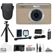Kodak PIXPRO C1 Compact Digital Camera Tan + 32GB + Tripod+ LED Light- ULTIMATE Kit