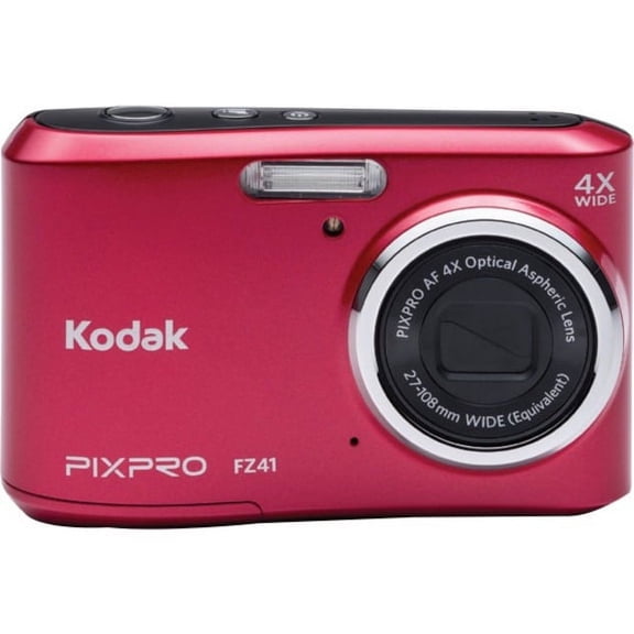 Kodak PIXPRO FZ41 16.2 Megapixel Compact Camera, Red