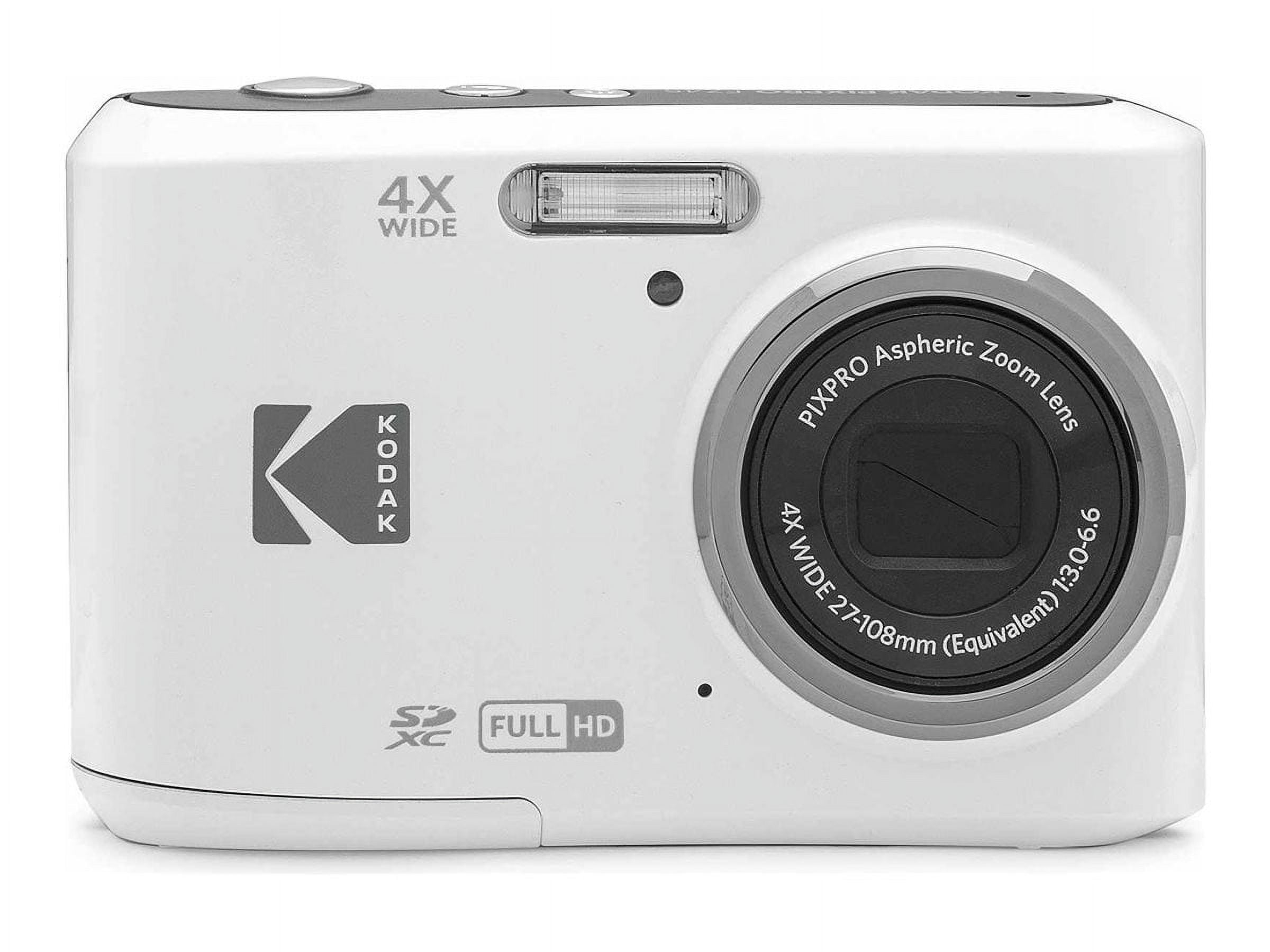 KODAK PIXPRO FZ45 Friendly Zoom Digital Camera White, 16MP, 1080p Full HD Video, Point Shoot