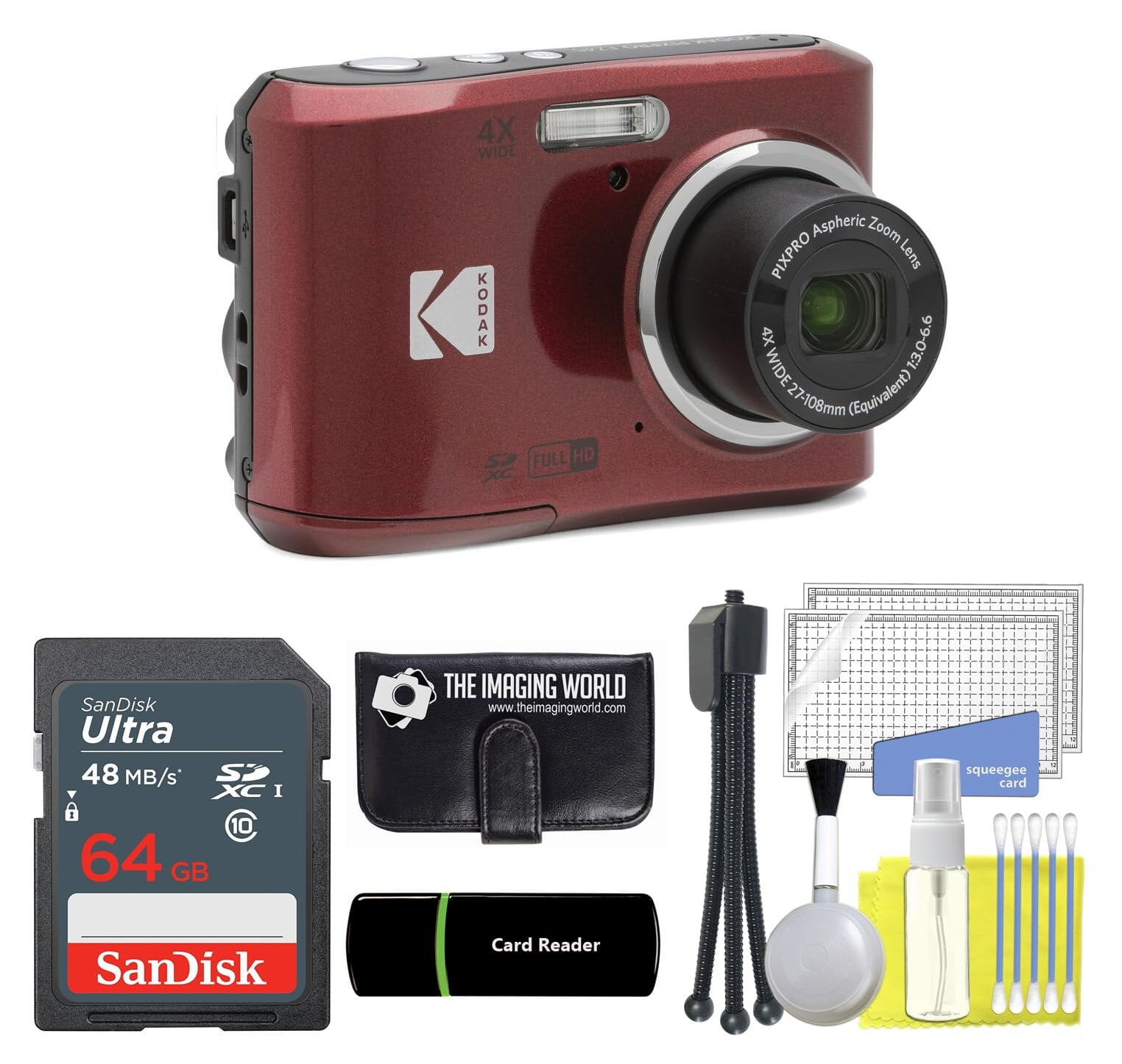 Kodak PIXPRO FZ45 16MP Digital Camera 4X Optical Zoom 27mm Wide