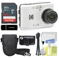 thumbnail image 1 of Kodak PIXPRO FZ45 16MP Digital Camera 4X Optical Zoom 27mm Wide Angle 1080P Full HD Video 2.7" LCD Camera White + 64GB Card and Reader + Case + Memory Wallet + Tripod + Cleaning Bundle, 1 of 1