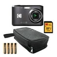 thumbnail image 1 of Kodak PIXPRO FZ45 Friendly Zoom Digital Camera (Black) Bundle with Folding Storage Travel Case, 128GB SD Class 10 UHS-I U1 V10 Full HD Memory Card, and Procell AA (4-Pack) (4 Items), 1 of 7