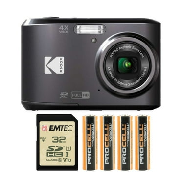 Kodak PIXPRO FZ45 Friendly Zoom Digital Camera (Black) Memory Card and Batteries