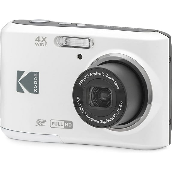 Kodak PIXPRO FZ45 Friendly Zoom 16MP Full HD Digital Camera, White
