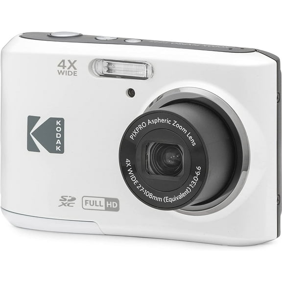 Kodak PIXPRO FZ45 Friendly Zoom 16MP Full HD Digital Camera, White