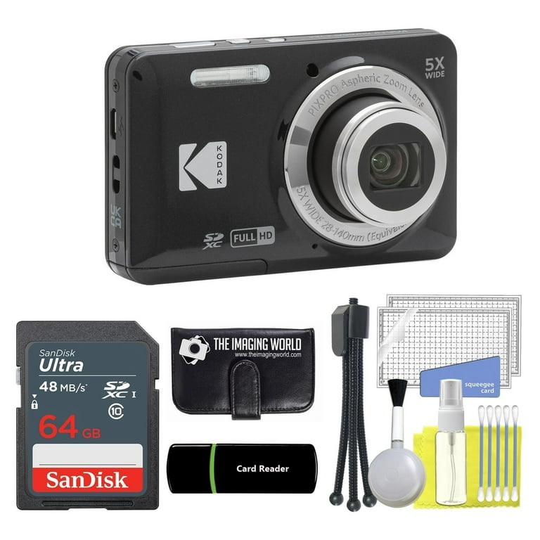 Kodak PIXPRO FZ55 Black 16MP Digital Camera 5X Optical Zoom