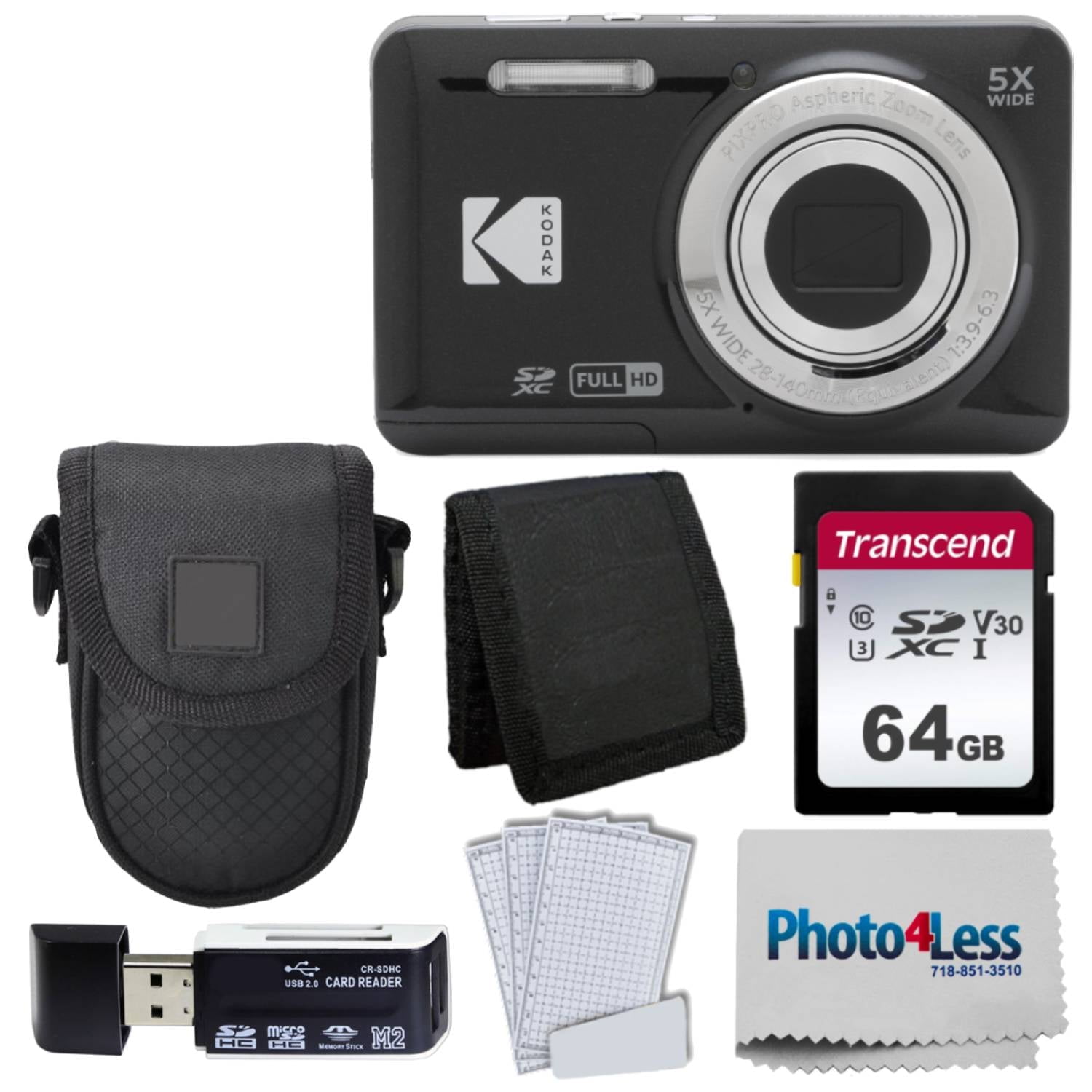 Kodak PIXPRO FZ55 Digital Camera, 16MP CMOS Sensor, 5x Optical