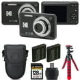 thumbnail image 1 of Kodak PIXPRO FZ55 Digital Camera (Black) + Extra Battery +Tripod + Case -128GB Kit, 1 of 7